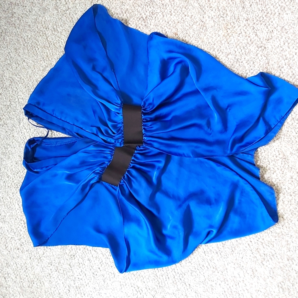 Bebe oversize blouse, size 0 & navy blue